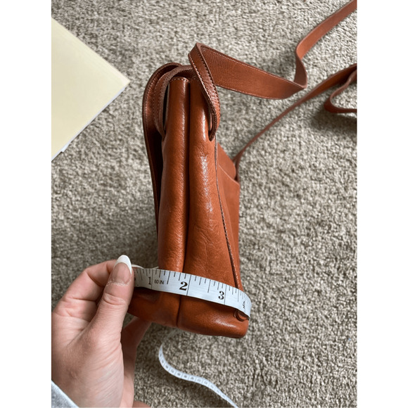 Women's Genuine Leather with Suede Upper Front Belt Buckle Crossbody - Picture 7 of 9